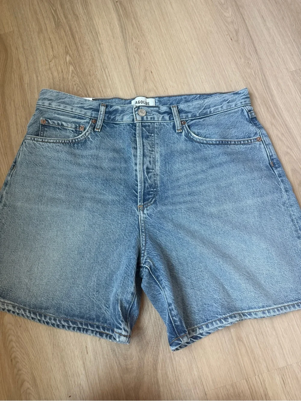 Agolde Dame Short Flyweight High Rise Baggy Sz 30 NEW